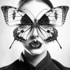 Black And White Butterfly Face Diamond Painting