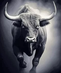 Black And White Bull Diamond Painting