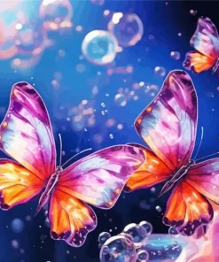 Butterflies Bubbles Diamond Painting