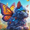 Butterfly Cat Diamond Painting