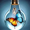 Butterfly In A Bulb Diamond Painting