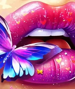 Butterfly On Lips Diamond Painting