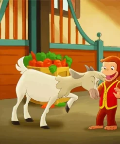 Curious George Royal Monkey Diamond Painting