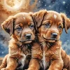 Cute Brown Puppies Diamond Painting