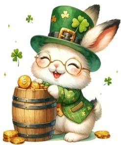 Cute Leprechaun Rabbit Diamond Painting