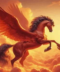 Fantasy Brown Pegasus Diamond Painting