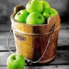 Green Apples Bucket Diamond Painting