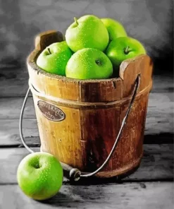 Green Apples Bucket Diamond Painting