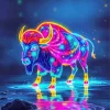 Neon Colorful Buffalo Diamond Painting