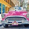 Pink Buick Car Diamond Painting
