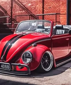 Red Bug Car Diamond Painting