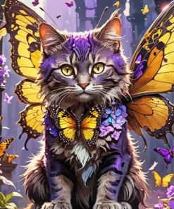 The Butterfly Cat Diamond Painting