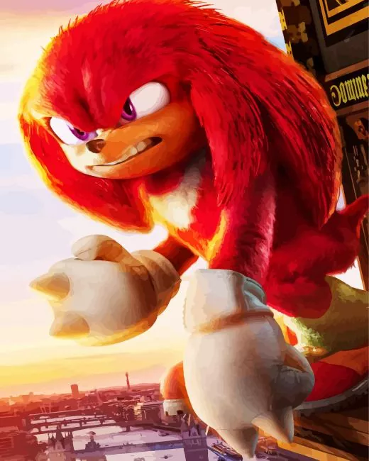 The red sonic Diamond By Numbers The Red Sonic Diamond Painting