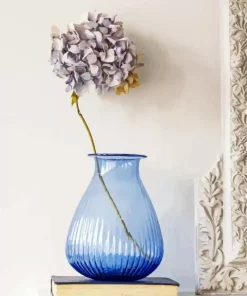 Aesthetic Blue Glass Vase Diamond Painting