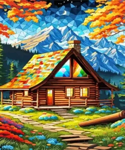 Aesthetic Forest Cabin Diamond Painting