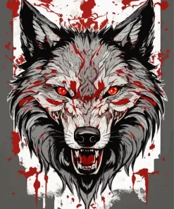 Angry Wolf Art Diamond Painting