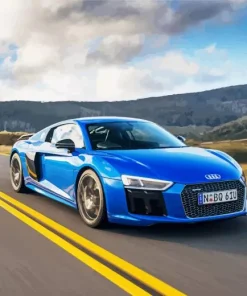 Blue Audi R8 Car Diamond Painting