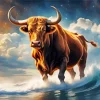 Brown Bull Diamond Painting