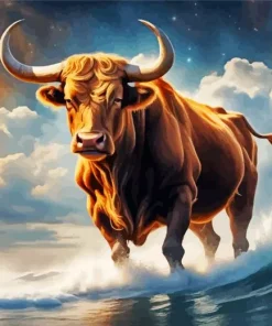 Brown Bull Diamond Painting