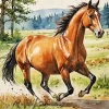 Brown Stallion Diamond Painting