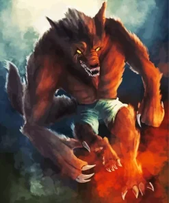 Brown Werewolf Diamond Painting