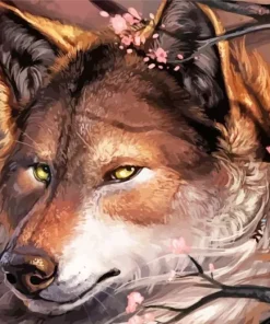 Brown Wolf Head Art Diamond Painting