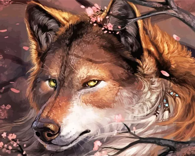 brown wolf head art Diamond Paintings Brown Wolf Head Art Diamond Painting