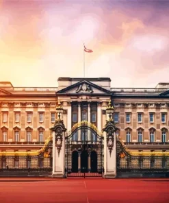 Buckingham Palace At Sunset Diamond Painting