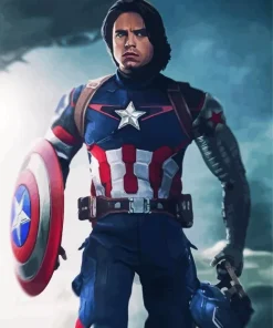 Bucky Barnes As Captain America Diamond Painting