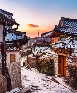 Bukchon Hanok Village Diamond Painting