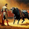 Bull And Matador Diamond Painting