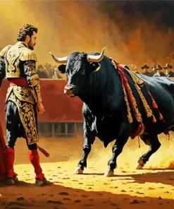 Bull And Matador Diamond Painting