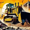 Bulldozer Art Diamond Painting