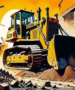 Bulldozer Art Diamond Painting