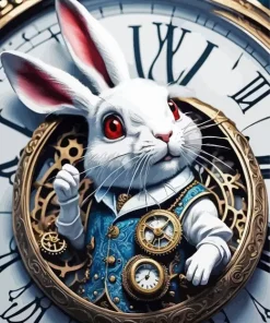 Bunny Alice In Wonderland Diamond Painting