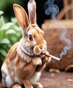Bunny Smoking Diamond Painting