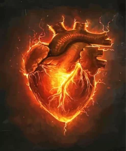Burning Heart Diamond Painting