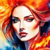 Burning Woman Art Diamond Painting
