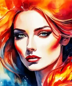 Burning Woman Art Diamond Painting