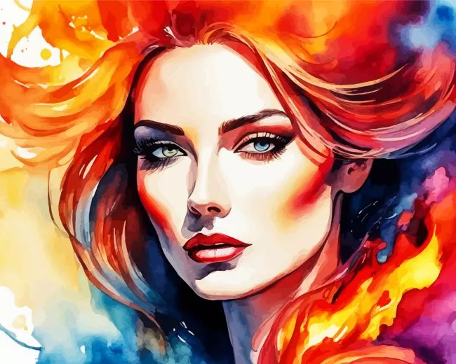 burning woman art Diamond By Numbers Burning Woman Art Diamond Painting