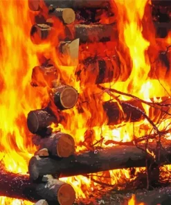 Burning Wood Diamond Painting