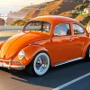 Burnt Orange VW Beetle Diamond Painting