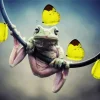 Butterflies And Frog Diamond Painting