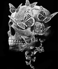 Butterflies And Skull Diamond Painting