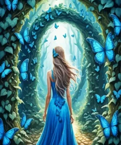 Butterflies Girl Diamond Painting