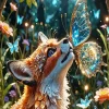 Butterfly And Fox Diamond Painting