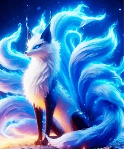 Cool Nine Tailed Fox Diamond Painting