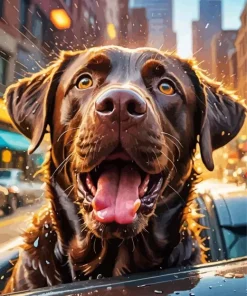 Cool Chocolate Lab Diamond Painting