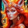 Cool Fox Woman Art Diamond Painting