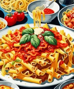 Cool Pasta Italy Art Diamond Painting